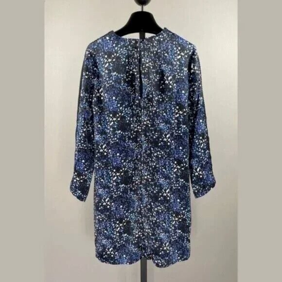 NEW Banana Republic Dress Womens 6 black blue flecked shift loose classic - Picture 8 of 10